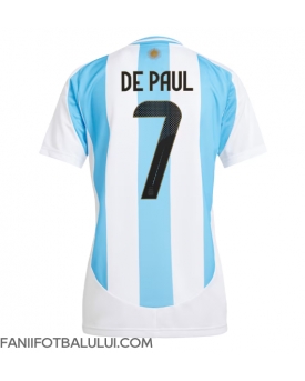 Argentina Rodrigo De Paul #7 Echipament de Fotbal Replică Copa America 2024 Femei Acasa